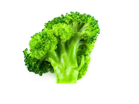 Broccoli is cooked on white background isolate, .Steamed broccoli, Vegetables Stock Photos