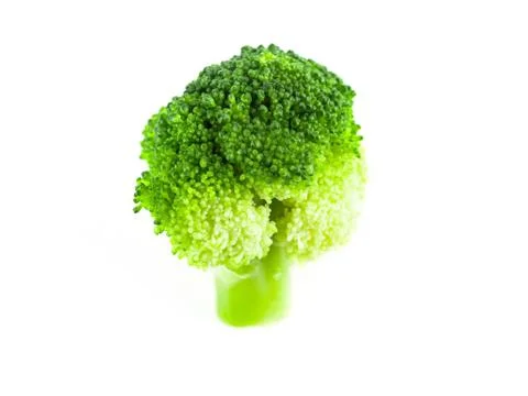 Broccoli is cooked on white background isolate, .Steamed broccoli, Vegetables Stock Photos