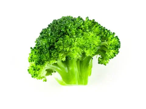 Broccoli is cooked on white background isolate, .Steamed broccoli, Vegetables Stock Photos