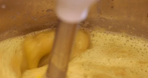 Broccoli cream soup cooking Stock Footage 103192513