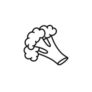 Broccoli doodle icon, vector illustration Stock Illustration