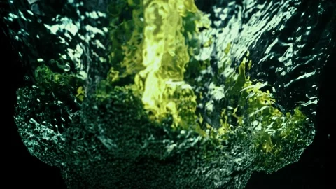 Broccoli Drops and Splashes in Slow Motion Stock Footage 300892792