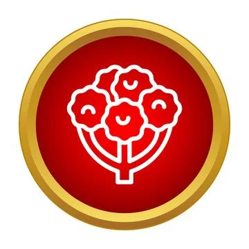 Broccoli floret icon representing healthy food Stock Illustration