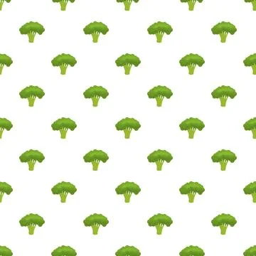 Broccoli florets create a repeating healthy vegetable texture Stock Illustration