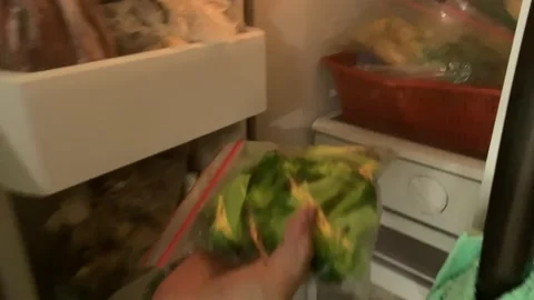 Broccoli Freezing Vídeo Stock 132093002