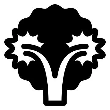 Broccoli glyph icon vector illustration isolated on white background Stock Illustration