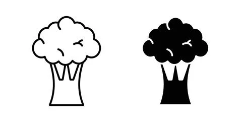 Broccoli icon Illustration designs pack for Web Illustrazione stock