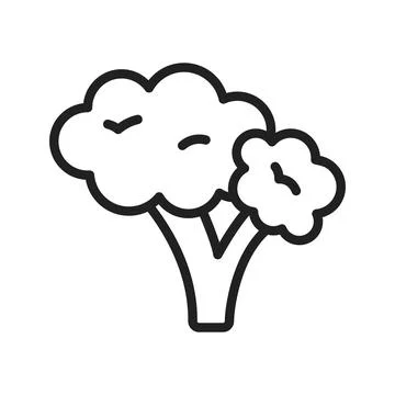 Broccoli Icon Image. Stock Illustration
