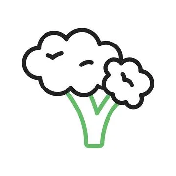 Broccoli Icon Image. Illustrazione stock