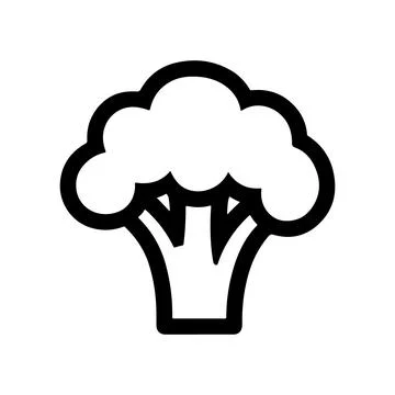 Broccoli icon. Simple outline style vector イラスト素材