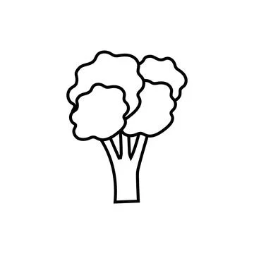 Broccoli icon vector, filled flat sign, solid pictogram Stock Illustration