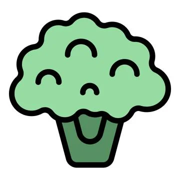 Broccoli icon vector flat Stock Illustration