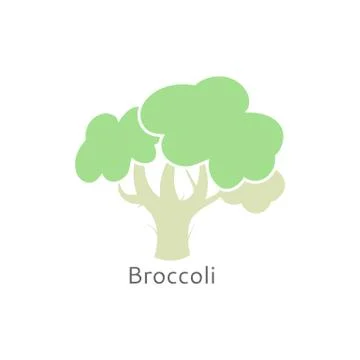 Broccoli icon vector. Isolated cauliflower vegetable linear style for menu Stock Illustration