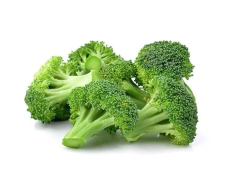 Broccoli isolated on a over  white background Stock Photos