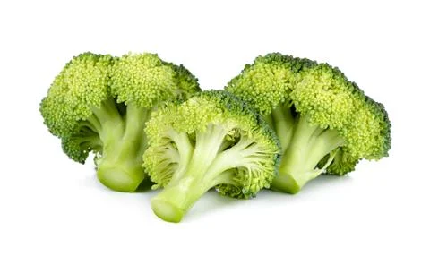 Broccoli isolated on the white background Stock Photos