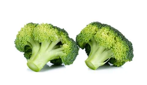 Broccoli isolated on the white background Stock Photos