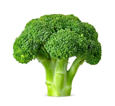 Broccoli isolated on white with clipping path Stock Photos