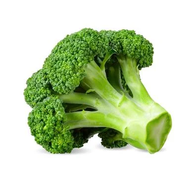 Broccoli isolated on white with clipping path Stock Photos