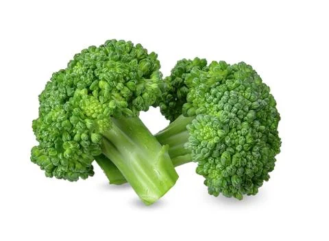 Broccoli isolated on white with clipping path Stock Photos