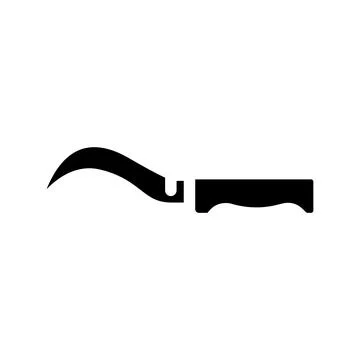 Broccoli knife glyph icon vector illustration Stock Illustration