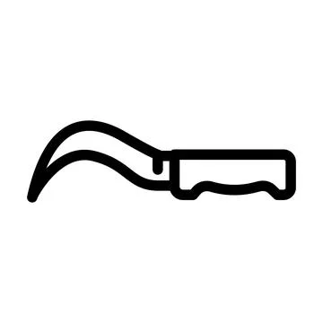 Broccoli knife line icon vector illustration Stock Illustration
