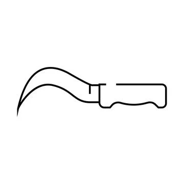 Broccoli knife line icon vector illustration Stock Illustration