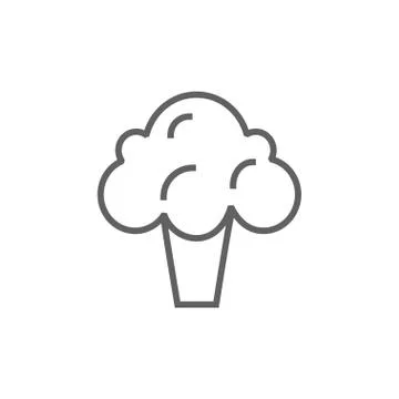 Broccoli line icon Stock Illustration