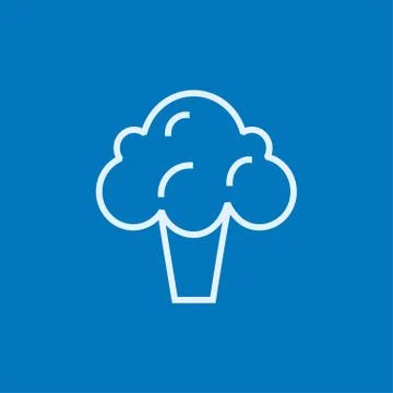 Broccoli line icon Stock Illustration