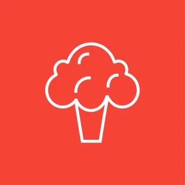 Broccoli line icon Stock Illustration