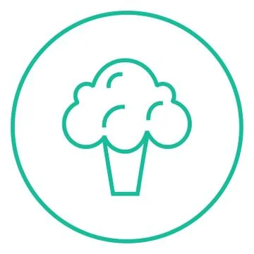 Broccoli line icon Stock Illustration