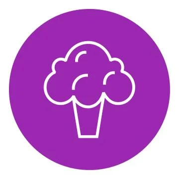 Broccoli line icon Stock Illustration