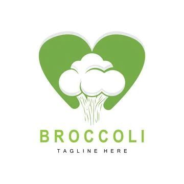 Broccoli Logo Design, Green Vegetable Vector, Broccoli Wallpaper, Vegetable.. Stock Illustration