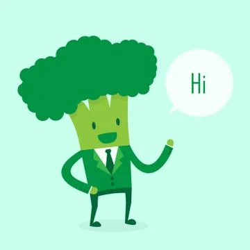 Broccoli man Illustrazione stock