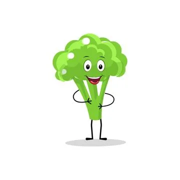 Broccoli mascot cartoon in vector Stock Illustration