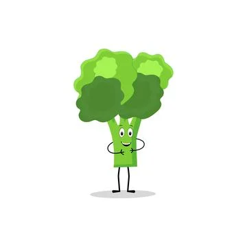 Broccoli mascot cartoon in vector Stock Illustration