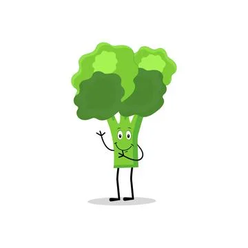 Broccoli mascot cartoon in vector Stock Illustration