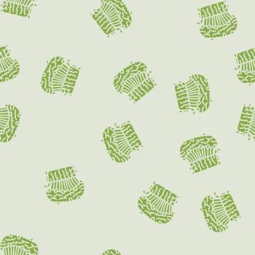 Broccoli microgreen glyph seamless pattern Stock Illustration