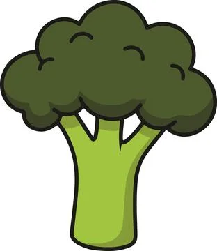 Broccoli, minimal simple vector illustration Illustrazione stock