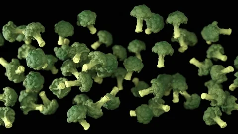 Broccoli moving in a never ending loop. Stock Footage 236984034
