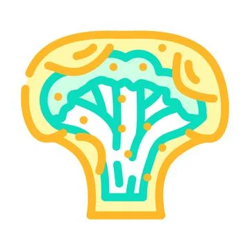 Broccoli muffins color icon vector illustration Stock Illustration