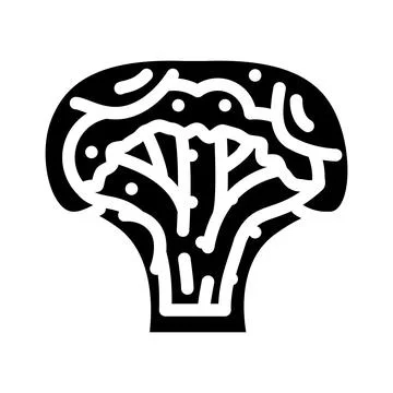Broccoli muffins glyph icon vector illustration Stock Illustration