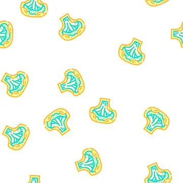 Broccoli muffins vector seamless pattern Stock Illustration