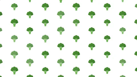 Broccoli Pattern Animation Seamless Looping Video Stock Footage 339430604