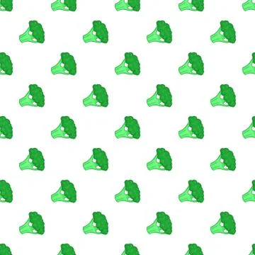 Broccoli pattern, cartoon style イラスト素材