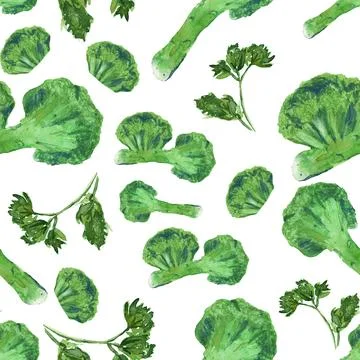 Broccoli pattern Illustrazione stock