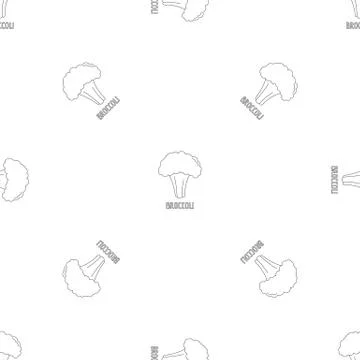 Broccoli pattern seamless Illustrazione stock