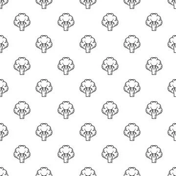 Broccoli pattern seamless Illustrazione stock