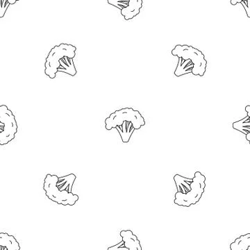 Broccoli pattern seamless vector イラスト素材