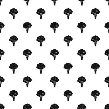 Broccoli pattern, simple style Stock Illustration
