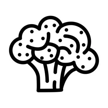 Broccoli plant line icon vector illustration Stock Illustration